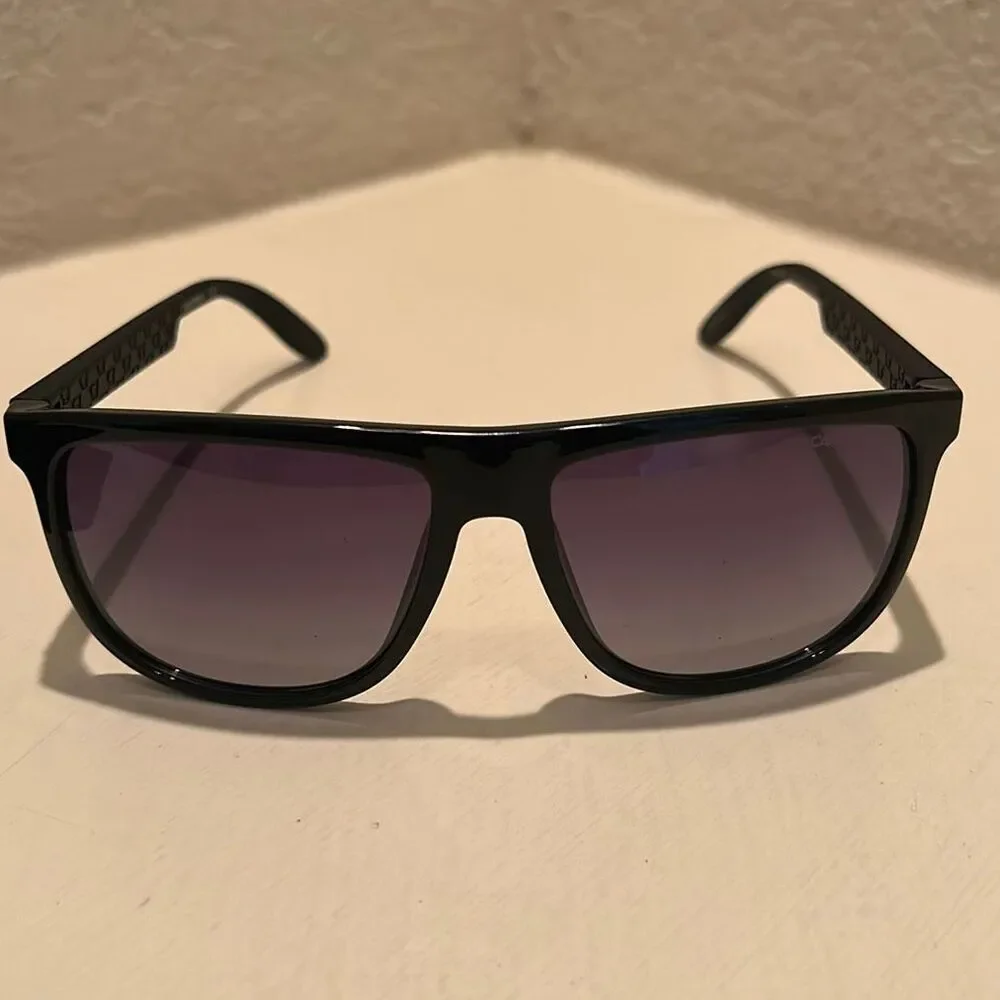 Carrera Sunglasses 5003 Unisex Black Plastic Frame & Gray Lenses Oversized NEW
